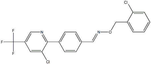 4-[3-chloro-5-(trifluoromethyl)-2-pyridinyl]benzenecarbaldehyde O-(2-chlorobenzyl)oxime Struktur