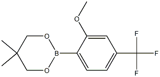 2-[2-Methoxy-4-(trifluoromethyl)phenyl]-5,5-dimethyl-1,3,2-dioxaborinane Struktur