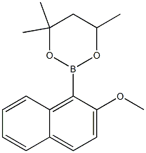 2-(2-Methoxynaphthalen-1-yl)-4,4,6-trimethyl-1,3,2-dioxaborinane Struktur