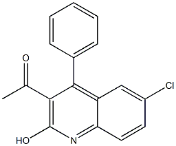 1-(6-Chloro-2-hydroxy-4-phenylquinolin-3-yl)ethanone ,97% Struktur