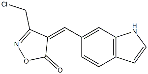 (4E)-3-(chloromethyl)-4-(1H-indol-6-ylmethylene)isoxazol-5(4H)-one Struktur