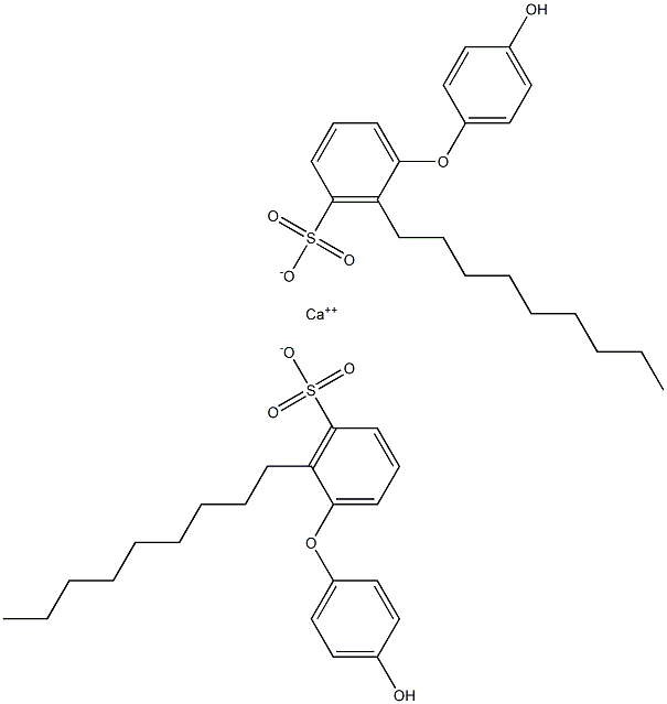 Bis(4'-hydroxy-2-nonyl[oxybisbenzene]-3-sulfonic acid)calcium salt Struktur