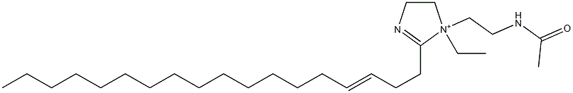 1-[2-(Acetylamino)ethyl]-1-ethyl-2-(3-octadecenyl)-2-imidazoline-1-ium Struktur