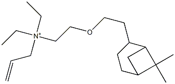 N-[2-[2-(6,6-Dimethylbicyclo[3.1.1]heptan-2-yl)ethoxy]ethyl]-N,N-diethyl-2-propen-1-aminium Struktur