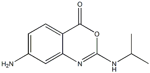 2-Isopropylamino-7-amino-4H-3,1-benzoxazin-4-one Struktur