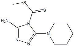 3-Amino-5-(1-piperidinyl)-4H-1,2,4-triazole-4-dithiocarboxylic acid methyl ester Struktur