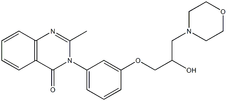 3-[3-[2-Hydroxy-3-morpholinopropoxy]phenyl]-2-methylquinazolin-4(3H)-one Struktur