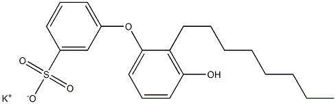 3'-Hydroxy-2'-octyl[oxybisbenzene]-3-sulfonic acid potassium salt Struktur