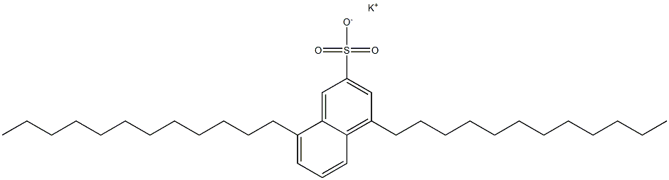 4,8-Didodecyl-2-naphthalenesulfonic acid potassium salt Struktur