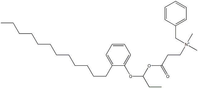 N,N-Dimethyl-N-benzyl-N-[2-[[1-(2-dodecylphenyloxy)propyl]oxycarbonyl]ethyl]aminium Struktur