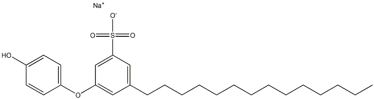 4'-Hydroxy-5-tetradecyl[oxybisbenzene]-3-sulfonic acid sodium salt Struktur