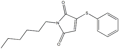 2-Phenylthio-N-hexylmaleimide Struktur