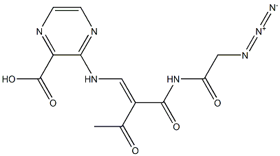 N-[1,3-Dioxo-2-[(3-carboxypyrazin-2-yl)aminomethylene]butyl]-2-azidoacetamide Struktur