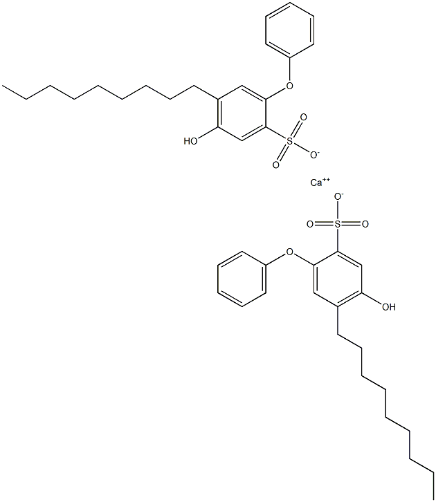 Bis(4-hydroxy-5-nonyl[oxybisbenzene]-2-sulfonic acid)calcium salt Struktur