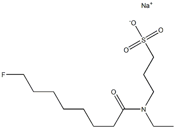 3-[N-Ethyl-N-(8-fluorooctanoyl)amino]-1-propanesulfonic acid sodium salt Struktur