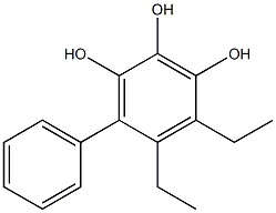 4,5-Diethyl-6-phenylbenzene-1,2,3-triol Struktur