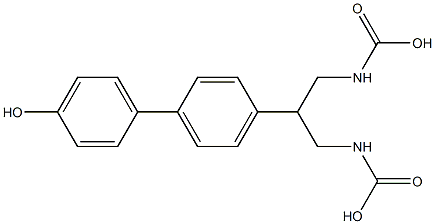 Dicarbamic acid 2-(4'-hydroxy-1,1'-biphenyl-4-yl)trimethylene ester Struktur