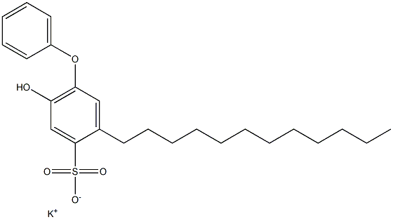 6-Hydroxy-3-dodecyl[oxybisbenzene]-4-sulfonic acid potassium salt Struktur