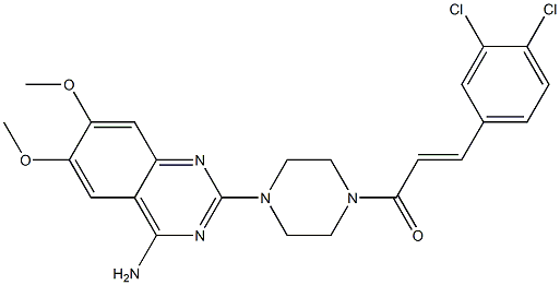 4-Amino-2-[4-[3-(3,4-dichlorophenyl)propenoyl]-1-piperazinyl]-6,7-dimethoxyquinazoline Struktur