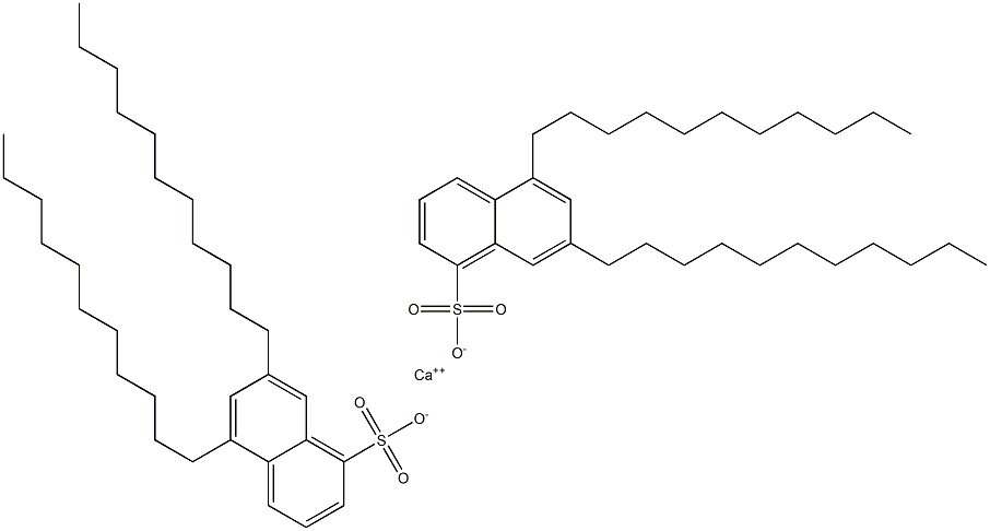 Bis(5,7-diundecyl-1-naphthalenesulfonic acid)calcium salt Struktur