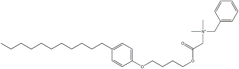 N,N-Dimethyl-N-benzyl-N-[[[4-(4-undecylphenyloxy)butyl]oxycarbonyl]methyl]aminium Struktur