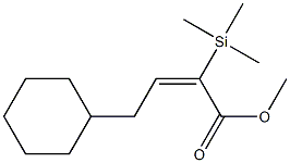 (E)-2-Trimethylsilyl-4-cyclohexyl-2-butenoic acid methyl ester Struktur