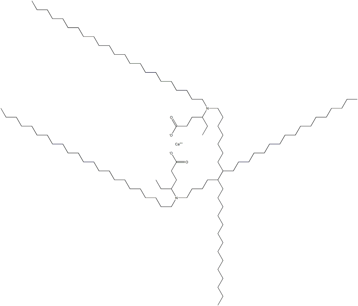 Bis[4-(ditricosylamino)hexanoic acid]calcium salt Struktur