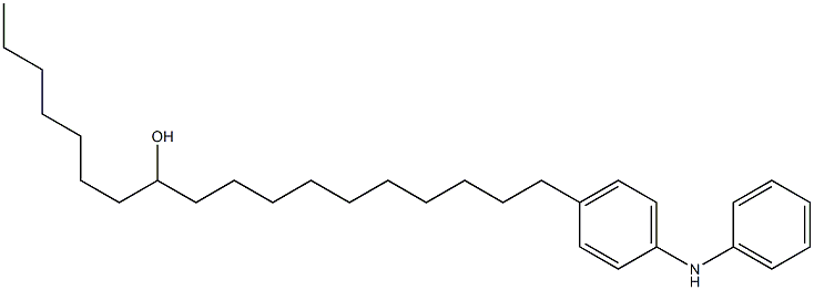 4-(11-Hydroxyoctadecyl)phenylphenylamine Struktur