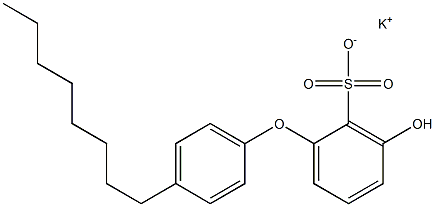 3-Hydroxy-4'-octyl[oxybisbenzene]-2-sulfonic acid potassium salt Struktur