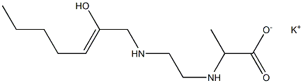 2-[N-[2-[N-(2-Hydroxy-2-heptenyl)amino]ethyl]amino]propionic acid potassium salt Struktur