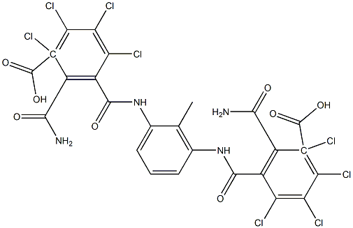 N,N'-(2-Methyl-1,3-phenylene)bis(3,4,5,6-tetrachlorophthalamidic acid) Struktur