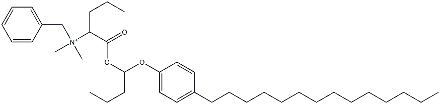 N,N-Dimethyl-N-benzyl-N-[1-[[1-(4-tetradecylphenyloxy)butyl]oxycarbonyl]butyl]aminium Struktur