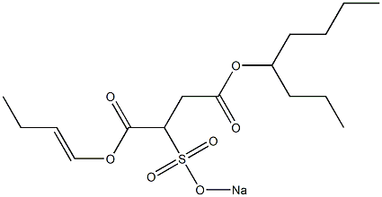 2-(Sodiosulfo)succinic acid 4-octyl 1-(1-butenyl) ester Struktur