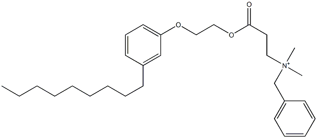 N,N-Dimethyl-N-benzyl-N-[2-[[2-(3-nonylphenyloxy)ethyl]oxycarbonyl]ethyl]aminium Struktur