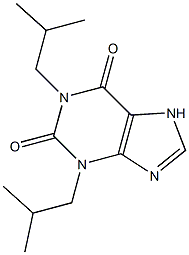 1,3-Diisobutyl-7H-purine-2,6(1H,3H)-dione Struktur