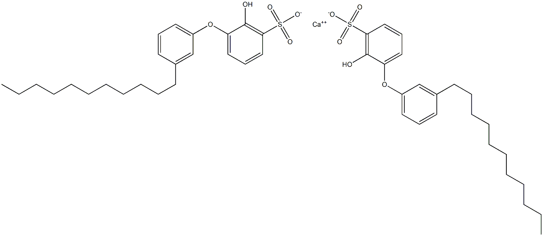 Bis(2-hydroxy-3'-undecyl[oxybisbenzene]-3-sulfonic acid)calcium salt Struktur