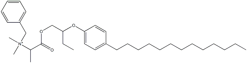 N,N-Dimethyl-N-benzyl-N-[1-[[2-(4-tridecylphenyloxy)butyl]oxycarbonyl]ethyl]aminium Struktur