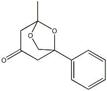 5-Methyl-1-phenyl-6,8-dioxabicyclo[3.2.1]octan-3-one Struktur