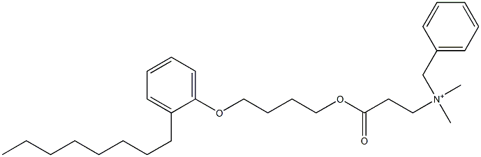 N,N-Dimethyl-N-benzyl-N-[2-[[4-(2-octylphenyloxy)butyl]oxycarbonyl]ethyl]aminium Struktur