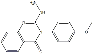 2-Hydrazino-3-(4-methoxyphenyl)-3,4-dihydroquinazoline-4-one Struktur