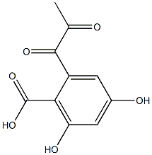 2-(1,2-Dioxopropyl)-4,6-dihydroxybenzoic acid Struktur