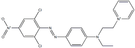 1-[2-[[4-[(2,6-Dichloro-4-nitrophenyl)azo]phenyl]ethylamino]ethyl]pyridinium Struktur