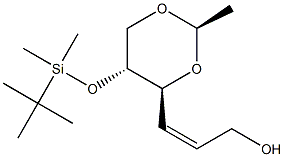 (2R,4S,5R)-4-[(Z)-3-Hydroxy-1-propenyl]-2-methyl-5-[dimethyl(tert-butyl)siloxy]-1,3-dioxane Struktur