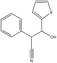 3-Hydroxy-2-phenyl-3-(thiophen-2-yl)propanenitrile Struktur