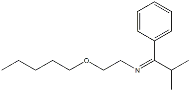 N-[2-(Pentyloxy)ethyl]-2-methyl-1-phenylpropylideneamine Struktur