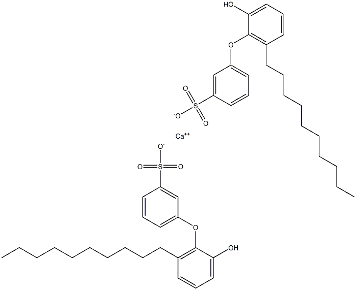 Bis(2'-hydroxy-6'-decyl[oxybisbenzene]-3-sulfonic acid)calcium salt Struktur