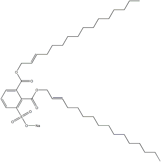 3-(Sodiosulfo)phthalic acid di(2-hexadecenyl) ester Struktur