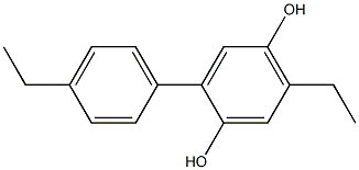 2-(4-Ethylphenyl)-5-ethylbenzene-1,4-diol Struktur