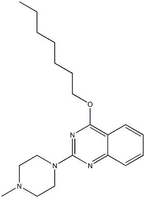 2-[4-Methyl-1-piperazinyl]-4-heptyloxyquinazoline Struktur