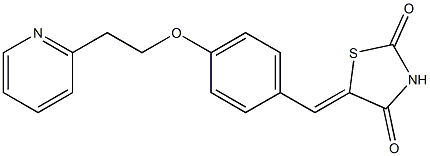 (5Z)-5-[4-[2-(2-Pyridinyl)ethoxy]benzylidene]thiazolidine-2,4-dione Struktur